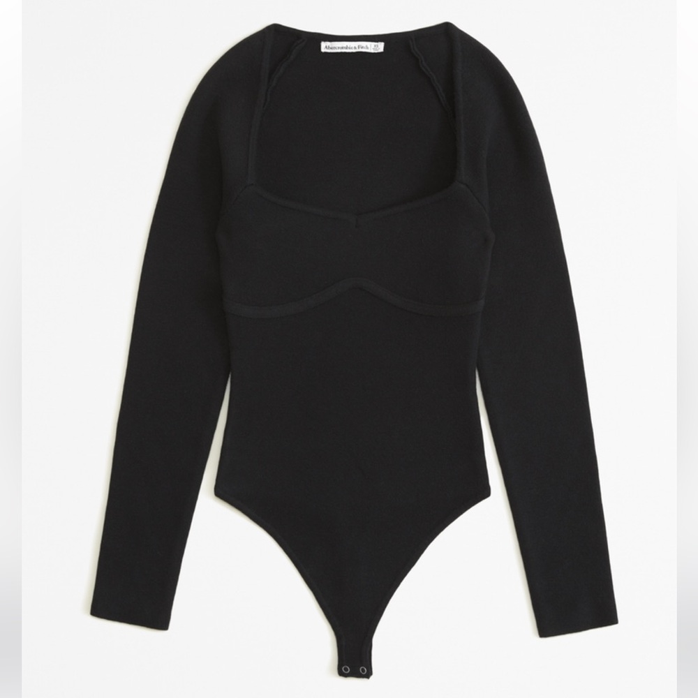 Abercrombie & Fitch Black Long Sleeve  Sweater Bodysuit